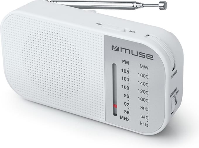 Muse M-025 RW - FM/MW - Wit