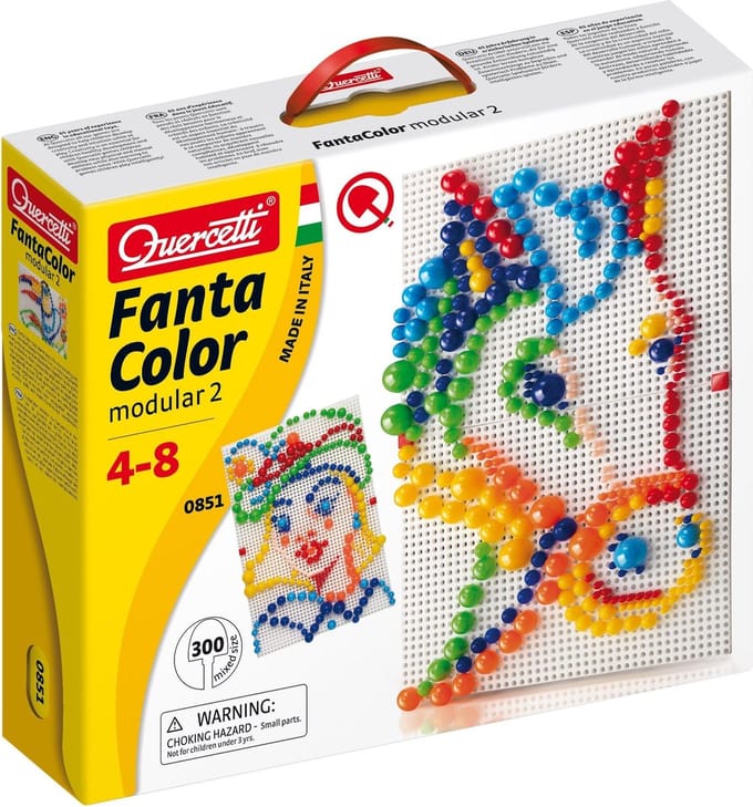 Insteek Mozaiek Quercetti FantaColor - 300-delig - Knutselset Mozaiek Quercetti