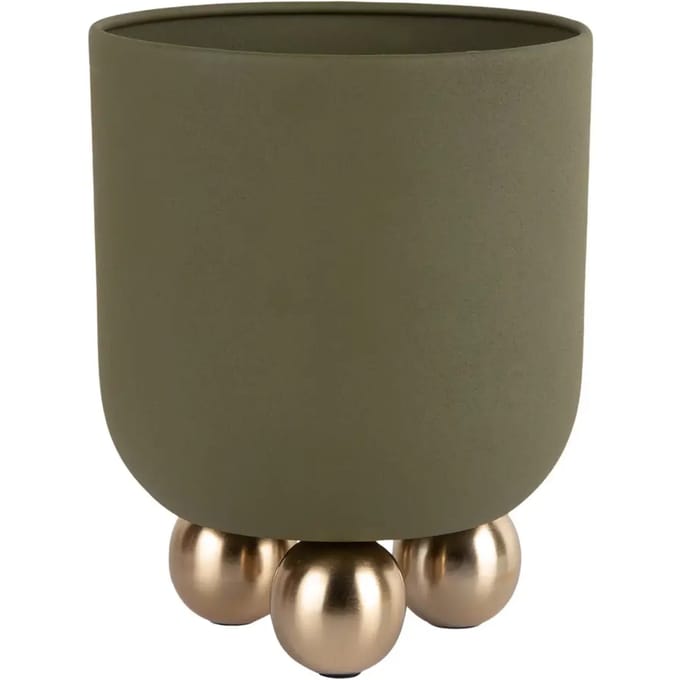 Present Time Bloempot Estilo Small - Groen - 18.5x18.5x23cm - Modern