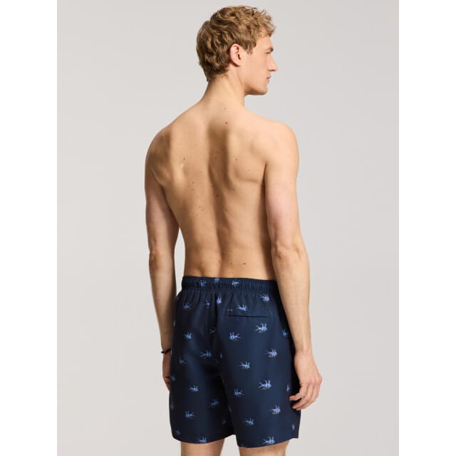 Shiwi Heren Zwemshort MIKE 7" Vis Print Donkerblauw - Maat S