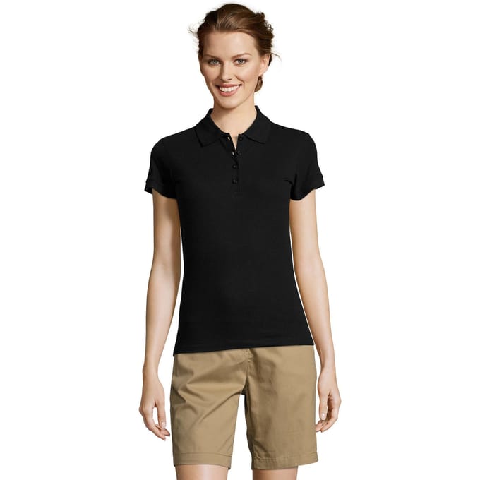 SOLS Dames/Dames People Poloshirt (Zwart)