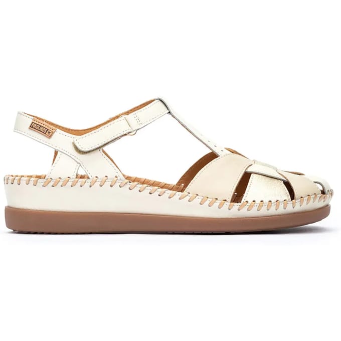 Pikolinos Off-white leren sandalen Cadaques