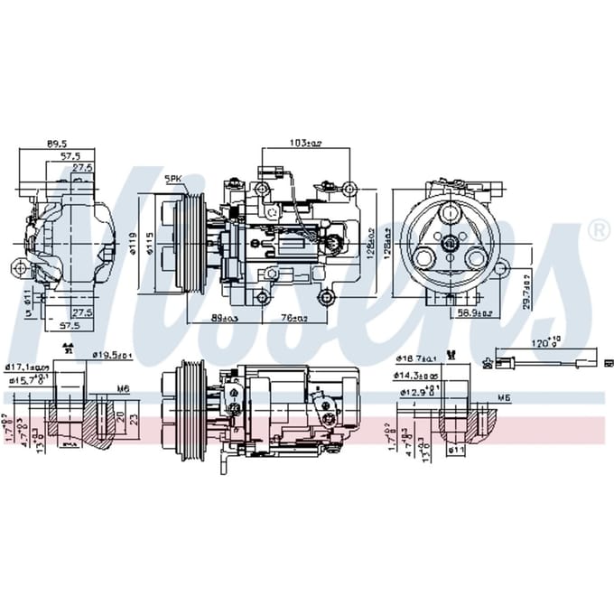 Compressor airconditioning NISSENS 89351