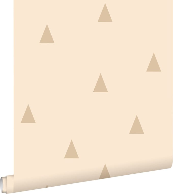 ESTAhome behang grafische driehoeken beige - 53 cm x 10.05 m - 139725