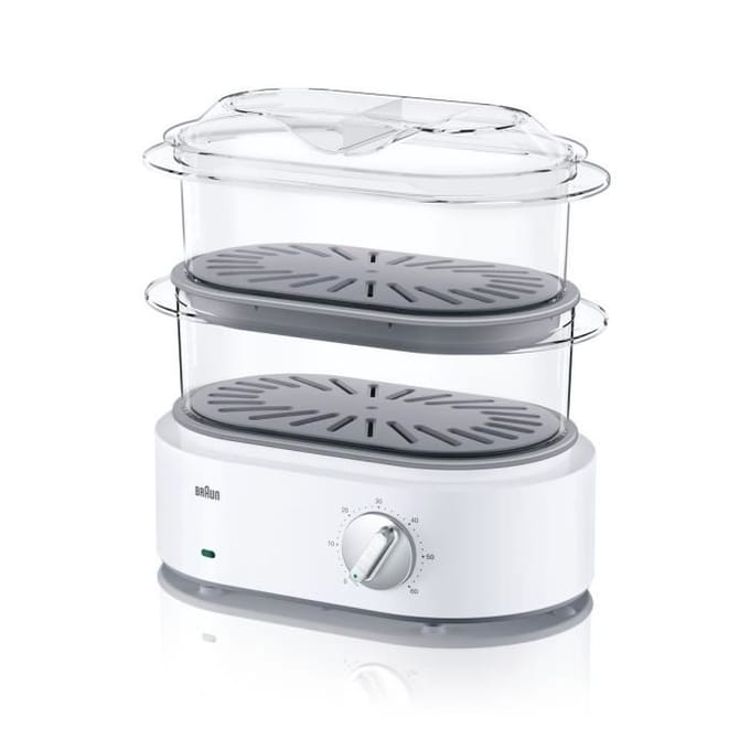 Stoomkoker BRAUN Identity Collection FS5100WH - Wit - 850W - 3.1L - Turbo stoom - Eierkoker