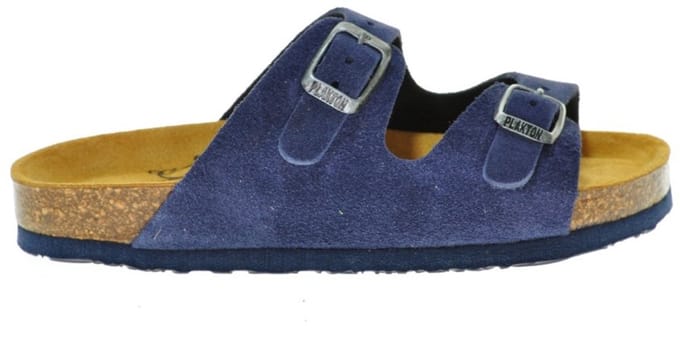 Lederen Instapper Blauw Nubuck Plakton Gespen maat 30
