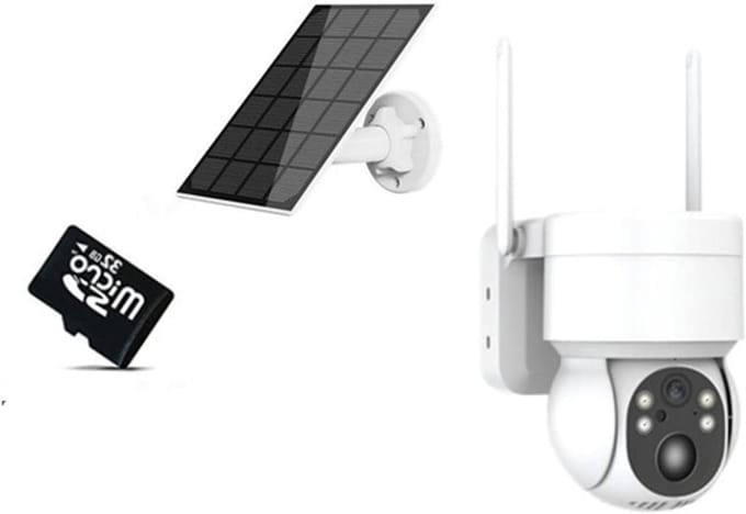 Beveiligingscamera - Solar Camera - Buiten Bewaken - PTZ Functie - 4MP HD - Wit