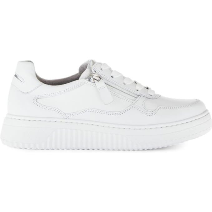 Gabor Leren Witte Dames Sneakers K - Wit - 36