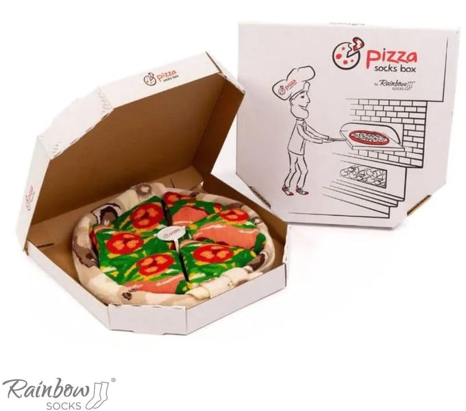 Rainbow Socks Serie - Pizza Skarpetki - Italiaans - Uniseks - Kleurrijk