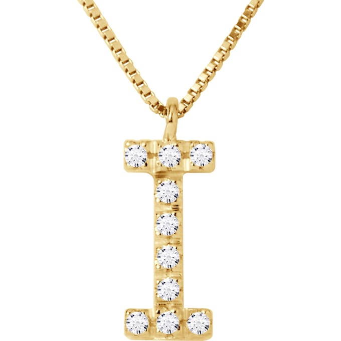 Collar ABC Diamonds 0,05 Cts BRIEF "I" Yellow Gold 18k