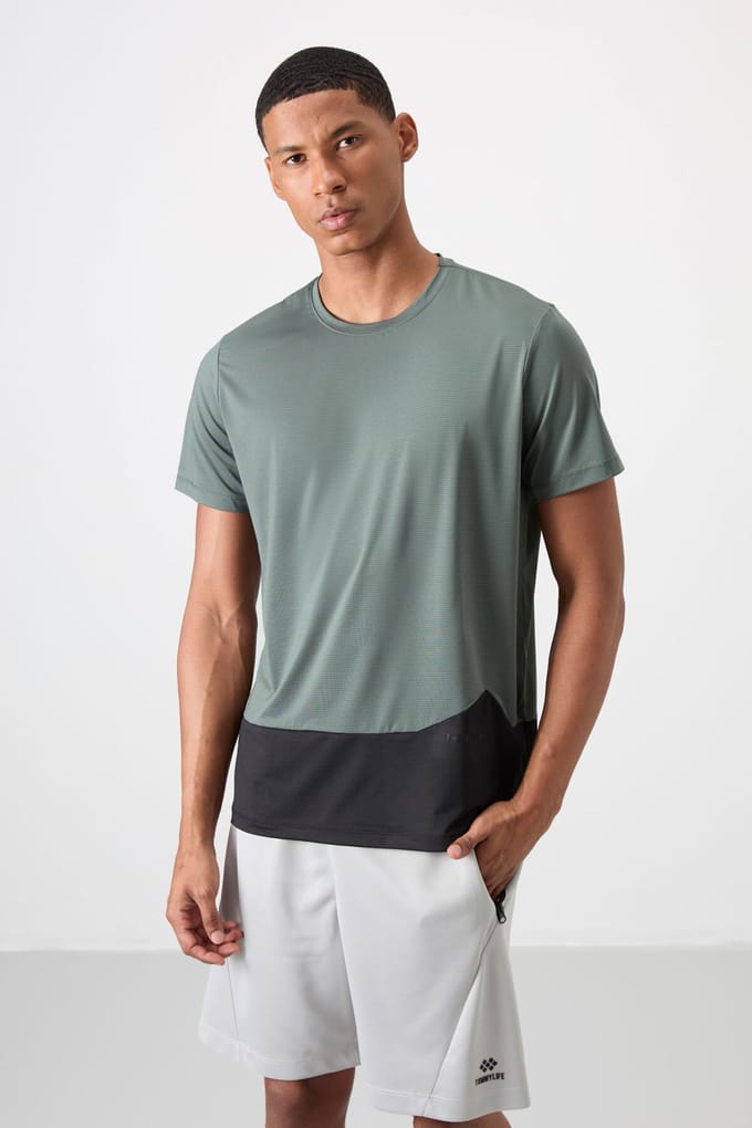 Kleurblok Crew Neck T-shirt