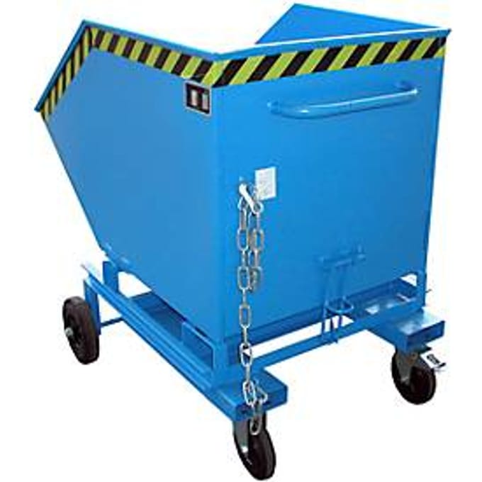 Kiepbak met wielen type KW-ET 600, blauw