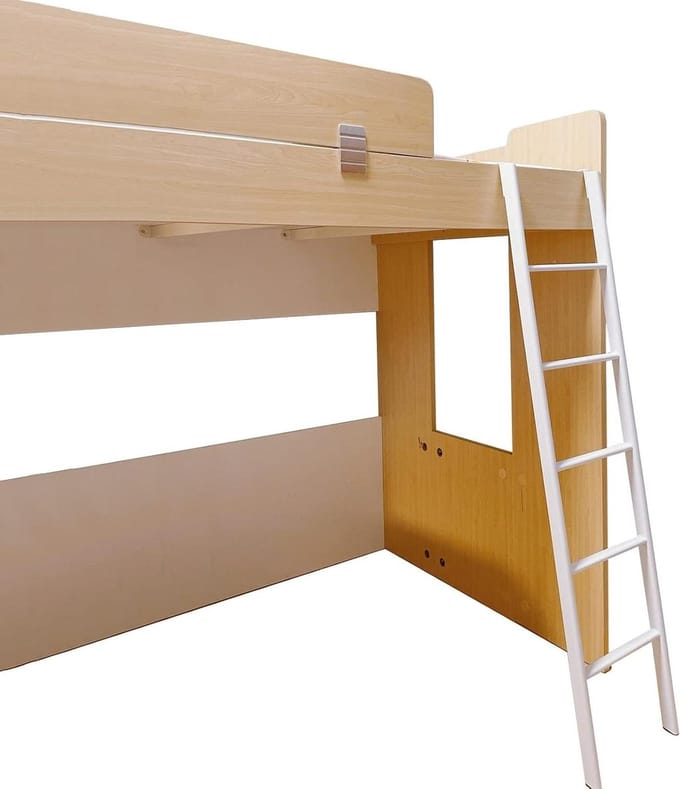 Stapelbedladder - Toegangstrap - Veilig Omhoog - Brede Treden - 4 Treden - Wit