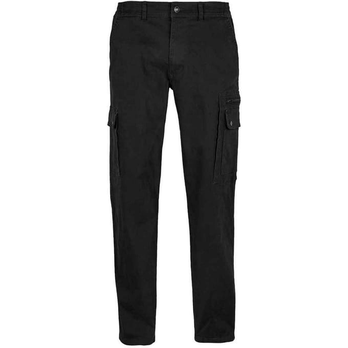 SOLS Heren Docker Stretch Cargo Broek (Zwart)