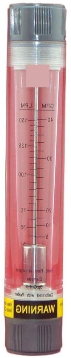Doorstroommeter Rotor - Debietmeter Water - Leidingen Meten - Acryl Rotor - 15-150LPM - Transparant