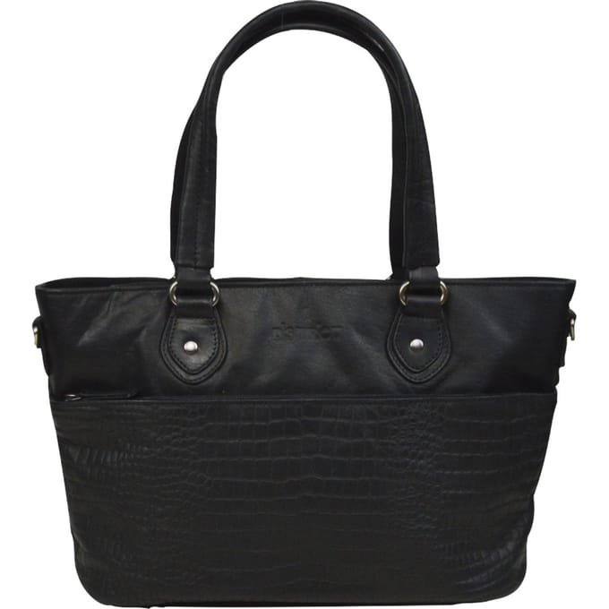 DSTRCT Schoudertas Croco Leer - zwart