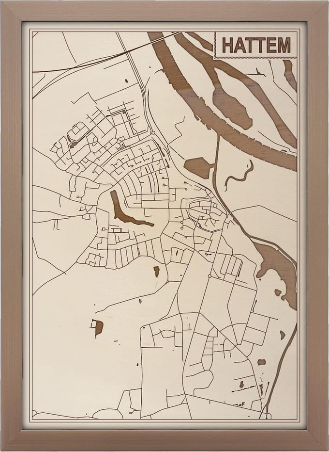 Decoratief Beeld - Houten Van Hattem - Hout - Bekroned - Bruin - 21 X 30 Cm
