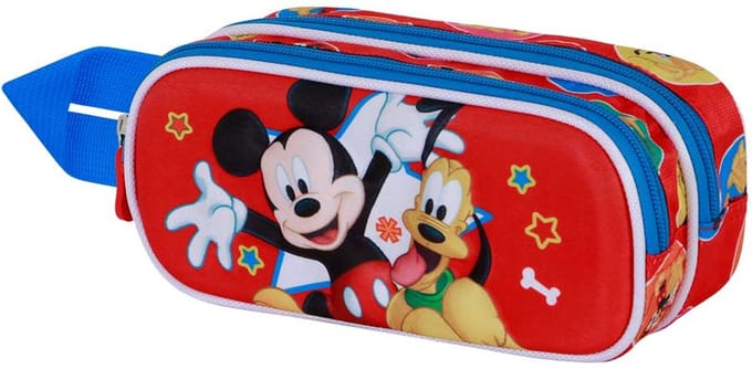 Karactermania - Disney - Mickey Mouse - Star- 3D Pennenzak - Potloden Etui met Dubbele Rits - Pennenetui