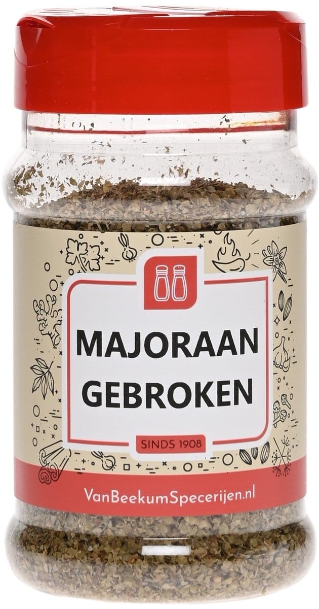 Van Beekum Specerijen - Majoraan / Marjolein Gebroken - 225 Gram (hersluitbare stazak)