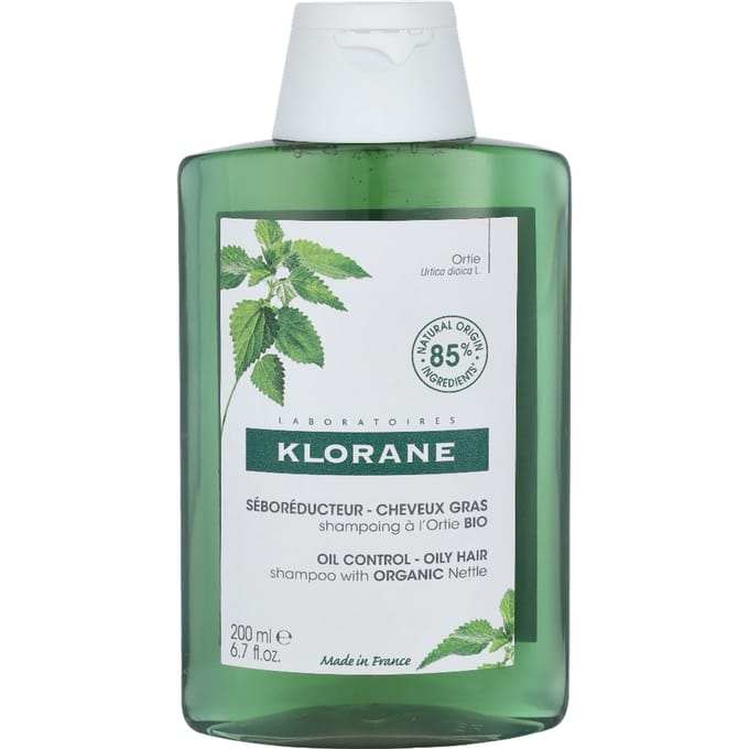 Klorane BIO Brandnetel talgreducerende Shampoo | Zuiverend & evenwichtherstellend Vet haar 200