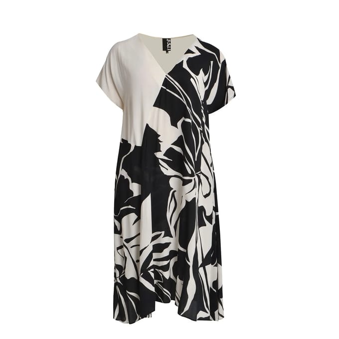 Dames V-hals jurk Mat Fashion
