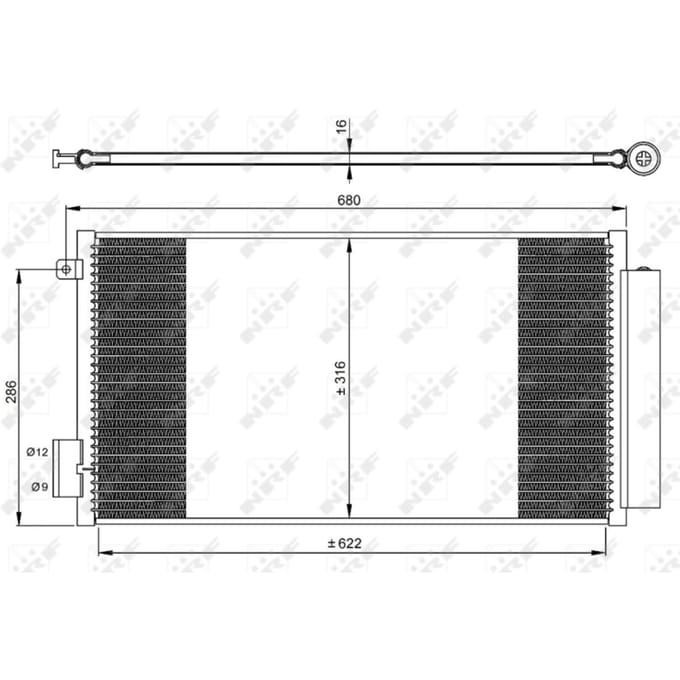 Condensor, airconditioning NRF 350061