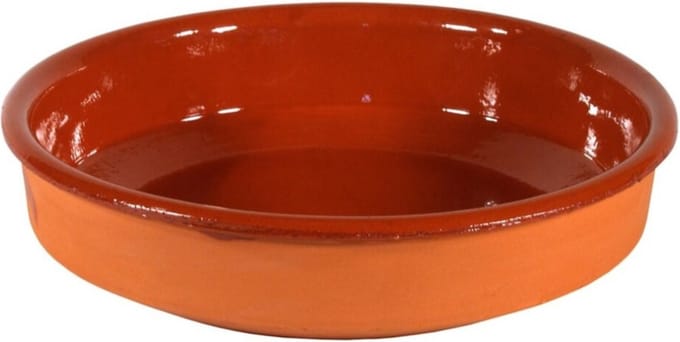 Gerimport Tapas bord/schaal - Sevilla - 26 cm - aardewerk - oranje - serveerschaal