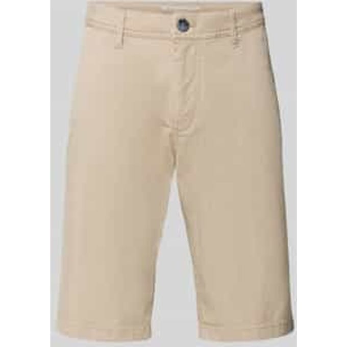 slim fit chino-shorts van katoenmix