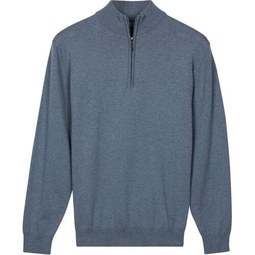 Baileys – Heren Trui – Half Zip Pullover – Pima Katoen - Riviera Blue – 618400-645