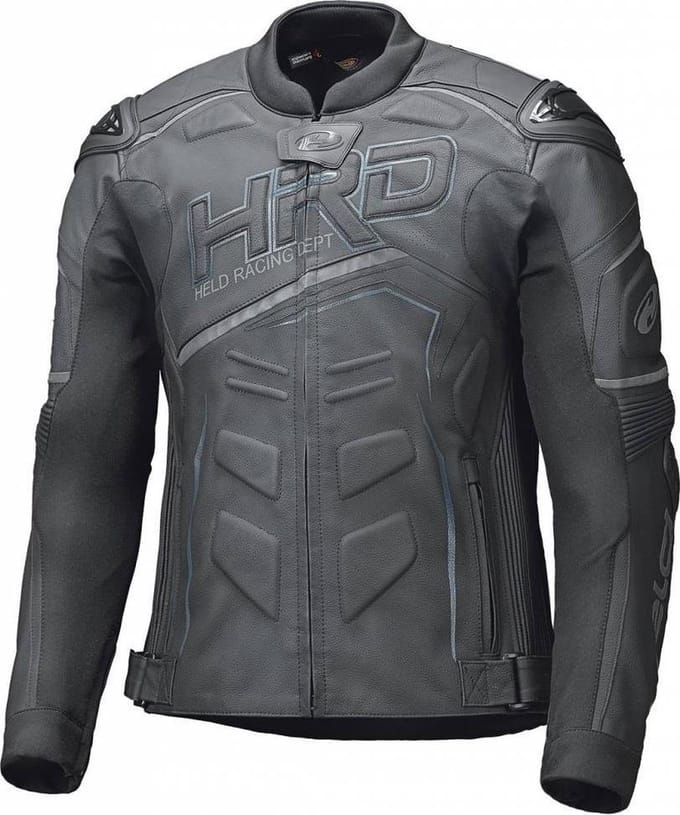 Held Safer II Zwart Wit Rood Leren Motorjas - Jas