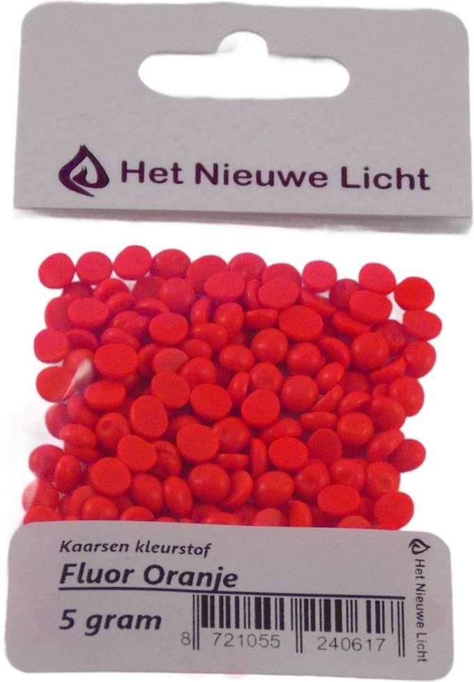 Het Nieuwe Licht ® - Kaarsen kleurstof - FLUOR ORANJE - 5 gram