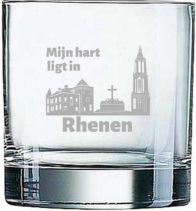 Gegraveerde Whiskeyglas 38cl Rhenen