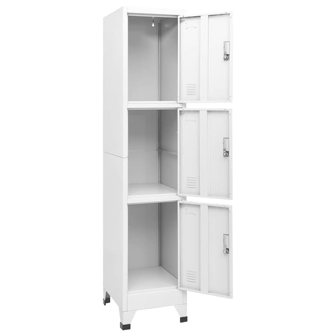 vidaXL - Lockerkast - met - 3 - vakken - 38x45x180 - cm
