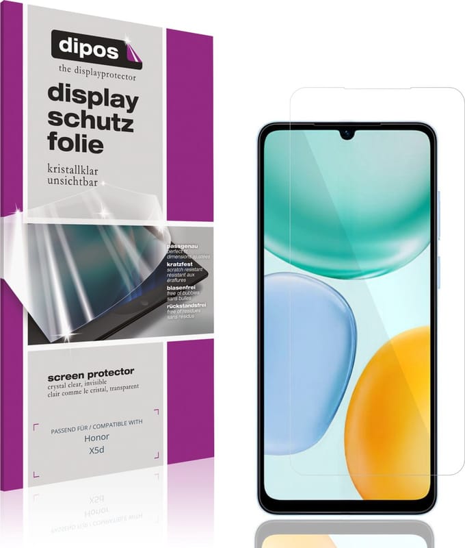 dipos – 4x Beschermfolie geschikt voor Honor X5d | Krasbestendige & heldere Screenprotector Ultra-Thin