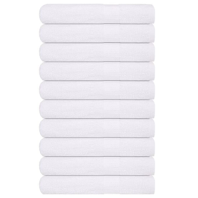 vidaXL - Handdoeken - FROGN - 10 - st - 100x200 - cm - 360 - g/m² - wit