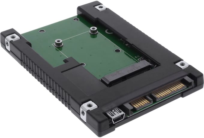 InLine® schijfadapter 2,5, SATA naar mSATA SSD