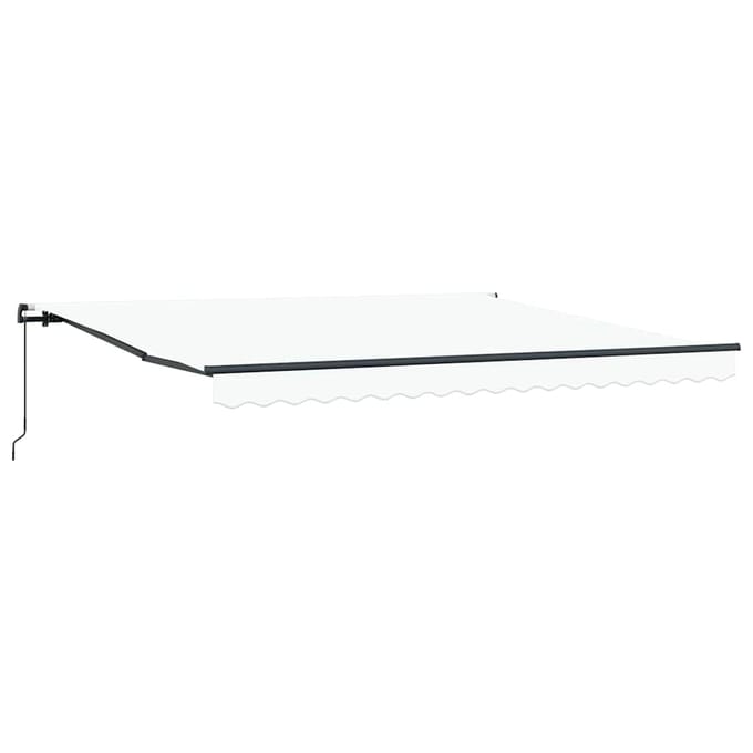 vidaXL - Uitschuifbare - luifel - Wit - 400 - × - 300 - cm - Polyester - en - Aluminium