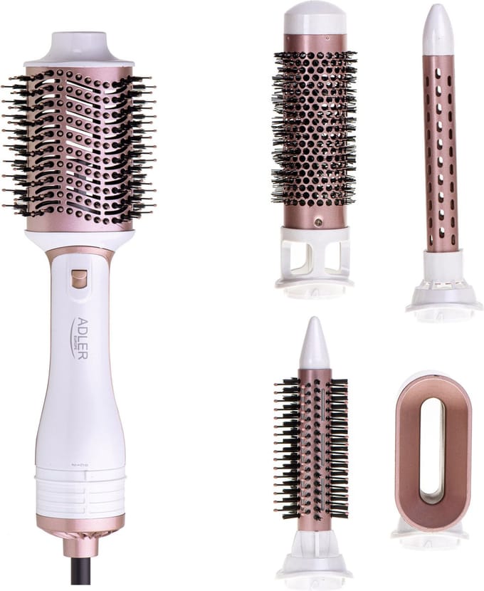 Adler AD 2027 - Haarstyler - krulborstel - 5 in 1- 1200 Watt - 5 hulpstukken