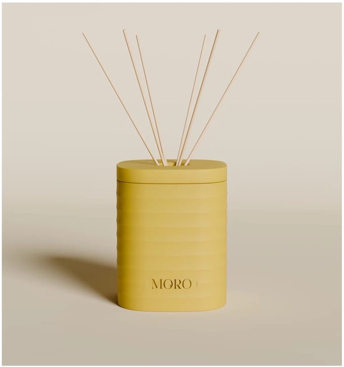 Moro home essentials diffuser 200ml bergamot & jasmine warm yellow