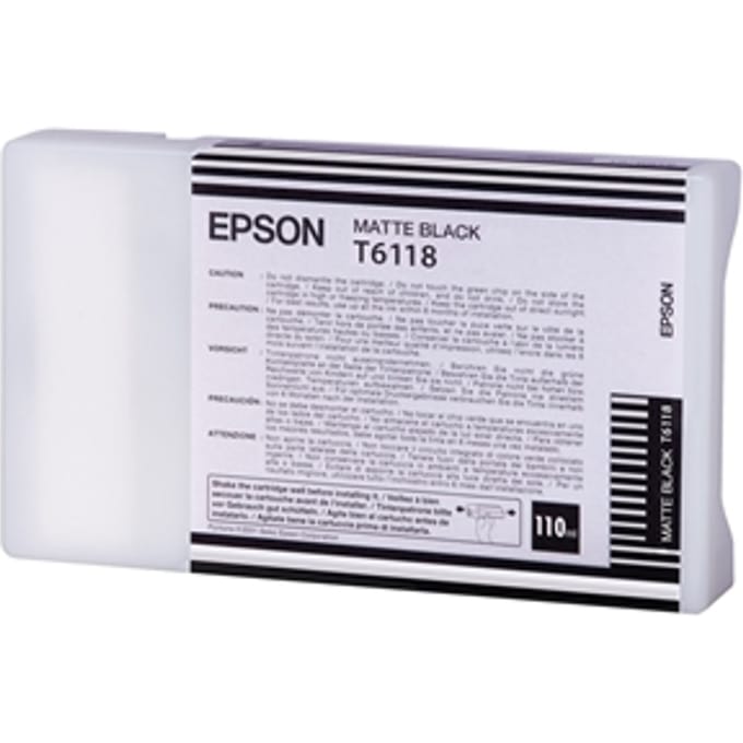 Epson T6118 inktcartridge mat zwart standaard capaciteit (origineel)