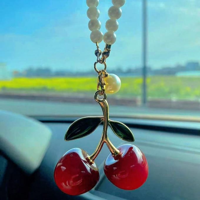 1 st Rode Kers Modieuze Auto Interieur Decoratie, Auto Hangdecoratie, Auto Ornament, Auto Accessoire, Vrouwen Auto Tray rood