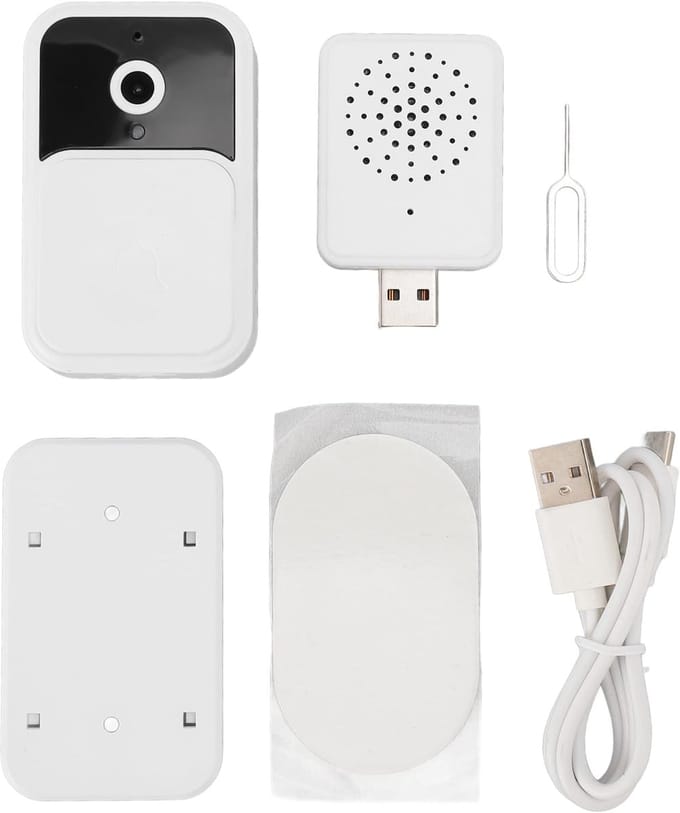 Video Deurbel Camera - Slimme Deurbel Wifi - Veiligheid Thuis - Stemvervorming Intercom - 1080P HD - Zwart