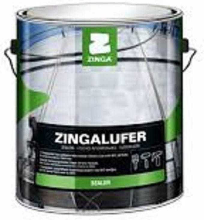Zinga Zingalufer verf - metaalverf- tussenlaag op zinga  - 1 l Grijs
