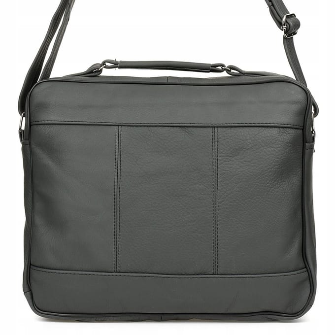 Grote Leren Herentas Werk School A4 Elegant Premium Beltimore Grijs