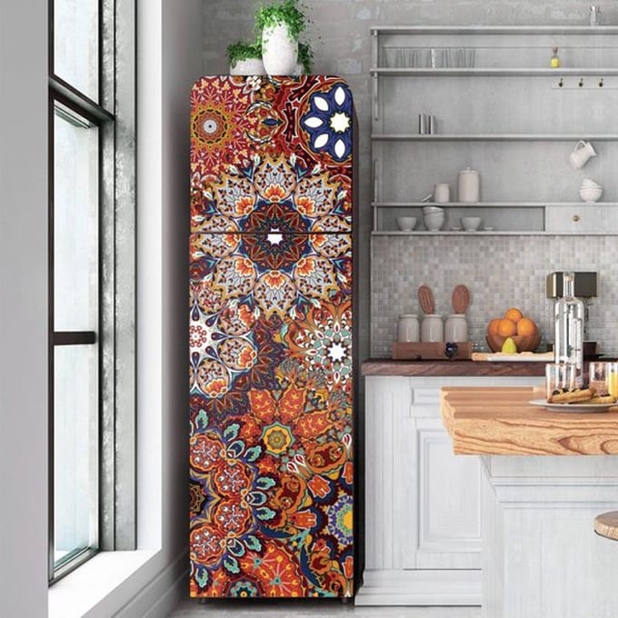 Dailygoody - Koelkastfolie - Zelfklevend - Geometrisch Design - Paars