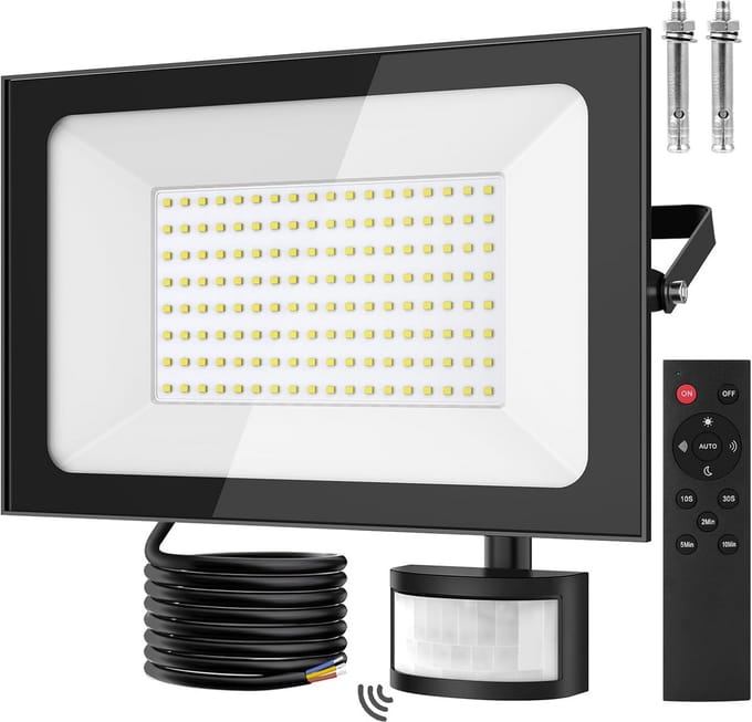 150 W LED schijnwerper buitenspot met bewegingssensor en lichtsensor