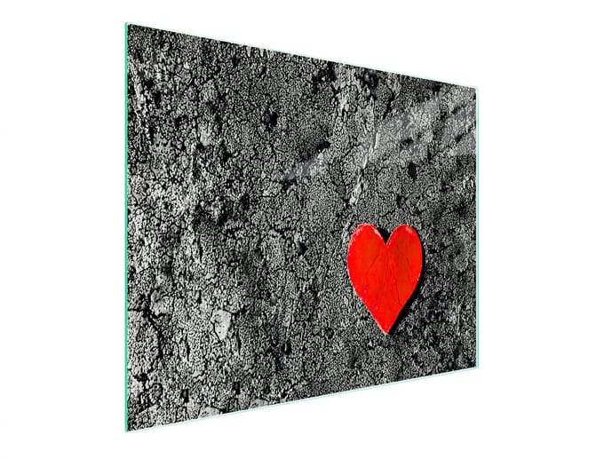 TMK ArtDeko - Snijplank van Gehard Glas - 52x30 cm - Serce Motief
