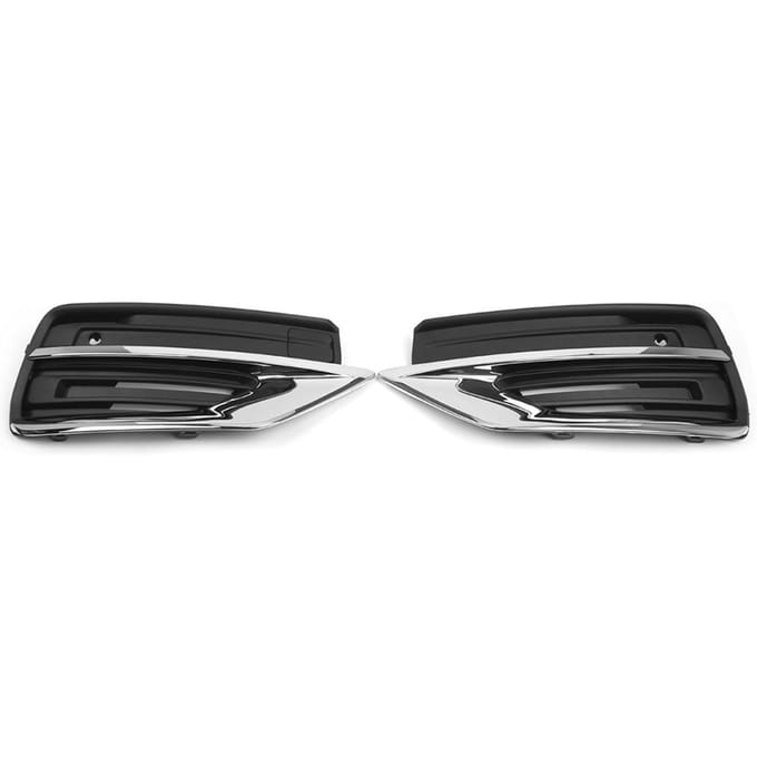2 stuks Front Lower Bumper Grilles ABS Mistlamp Grille Vervanging voor Volvo XC90 2020 EN VERDER Left+Right A