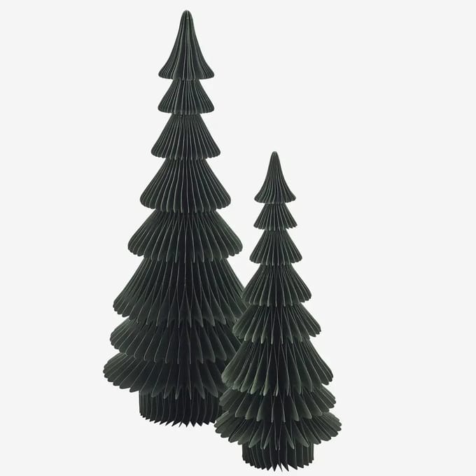 Madam Stoltz - Staande Papieren Kerstboom - Groen - 93 cm