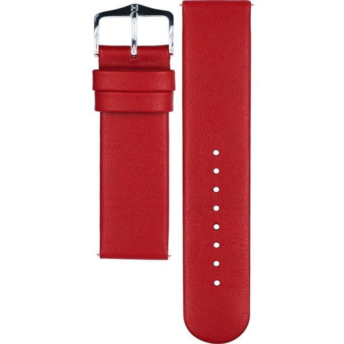 Hirsh Horlogeband Scandic Rood - Leer - 22mm